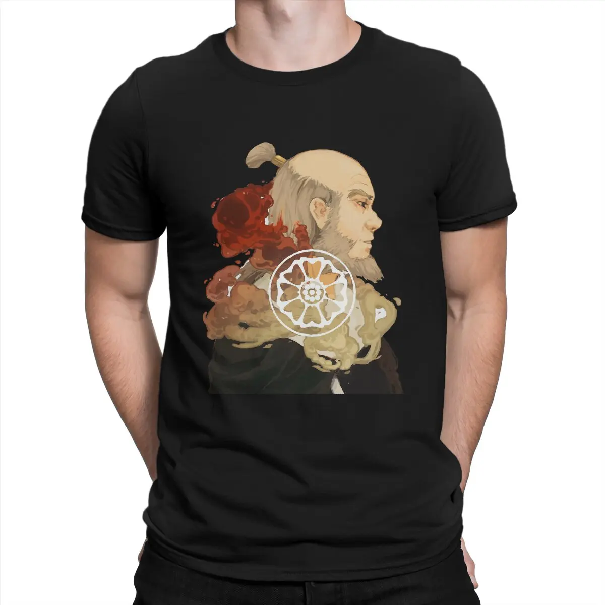 

Novelty Iroh T-Shirt for Men Round Neck Pure Cotton T Shirt Avatar The Last Airbender Aang Water Tribes Earth Kingdom TShirt
