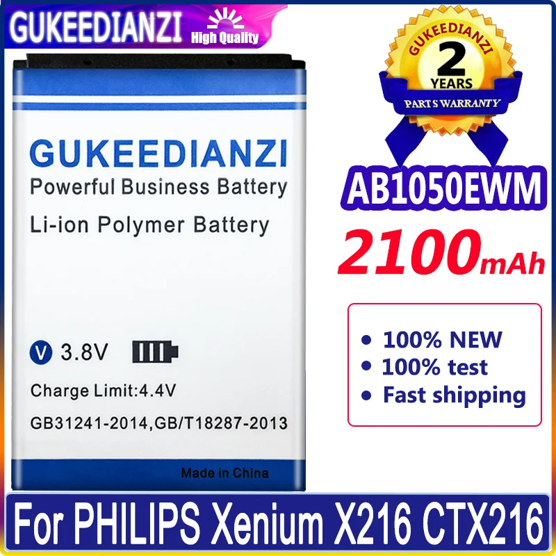 Аккумулятор AB1050EWM для PHILIPS Xenium X216 CTX216, 2100 мАч, запасной аккумулятор мобильный телефон + номер отслеживания
Аккумулятор AB1050EWM для PHILIPS Xenium X216 CTX216, 2100 мАч, запасной аккумулятор мобильный телефон + номер отслеживания