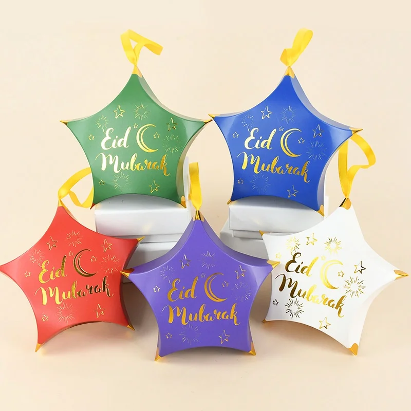 10Pcs Eid Mubarak Box Candy Cookie Five-Pointed Star Gift Boxes Ramadan Kareem for Kids Ramadan Decoration 2023
10Pcs Eid Mubarak Box Candy Cookie Five-Pointed Star Gift Boxes Ramadan Kareem for Kids Ramadan Decoration 2023