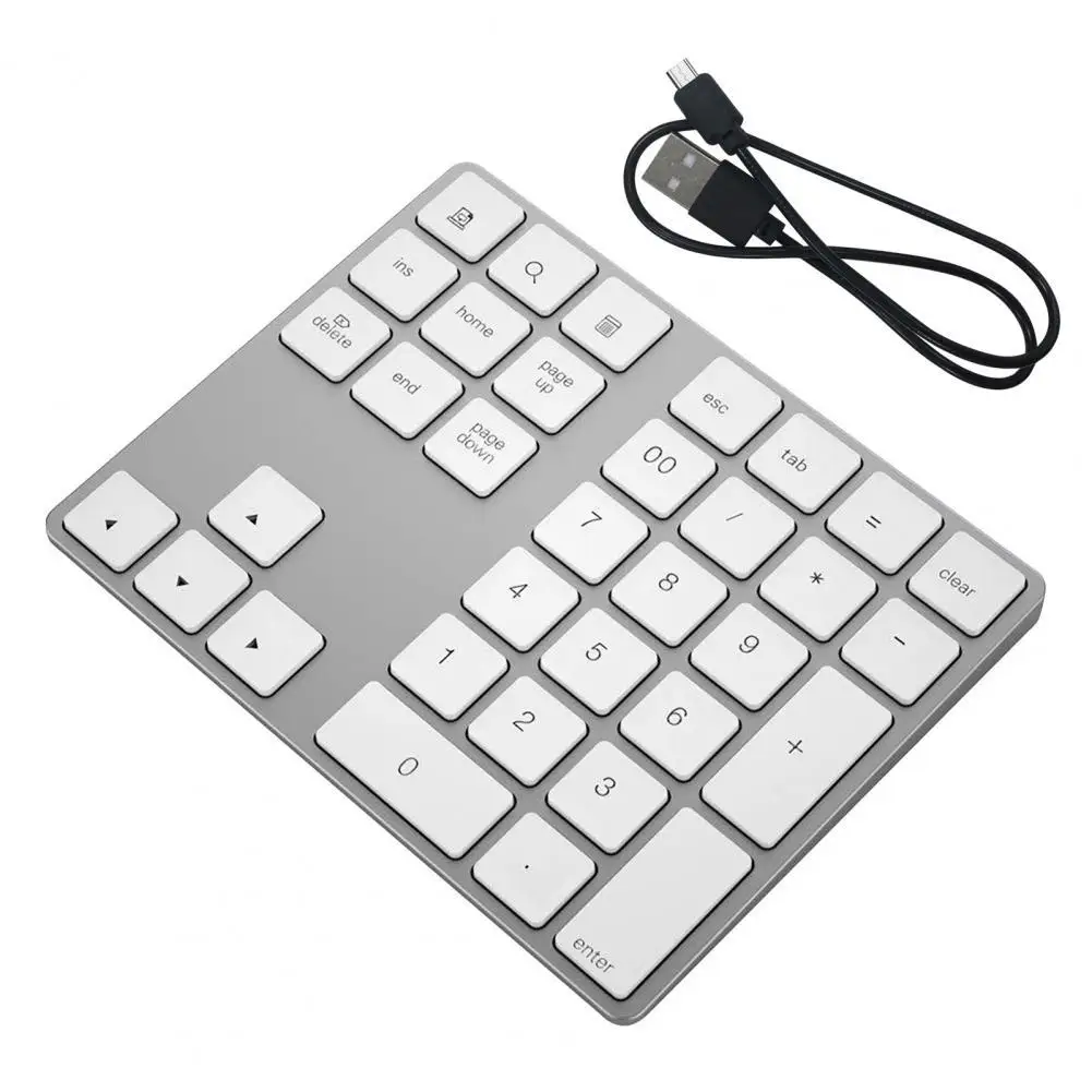 Wireless Number Keyboard Pad Sensitive Stable Transmission Bluetooth-compatible3.0 34 Keys Ultra-thin Numeric Keypad
Wireless Number Keyboard Pad Sensitive Stable Transmission Bluetooth-compatible3.0 34 Keys Ultra-thin Numeric Keypad
