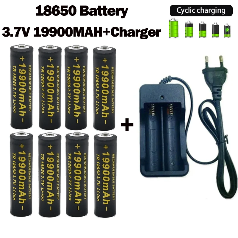 18650 Battery Rechargeable Battery 2023NewBest-selling 3.7V19900mAh+Charger Capacity Li-ionBattery ForScrewdriver Remote Control
18650 Battery Rechargeable Battery 2023NewBest-selling 3.7V19900mAh+Charger Capacity Li-ionBattery ForScrewdriver Remote Control