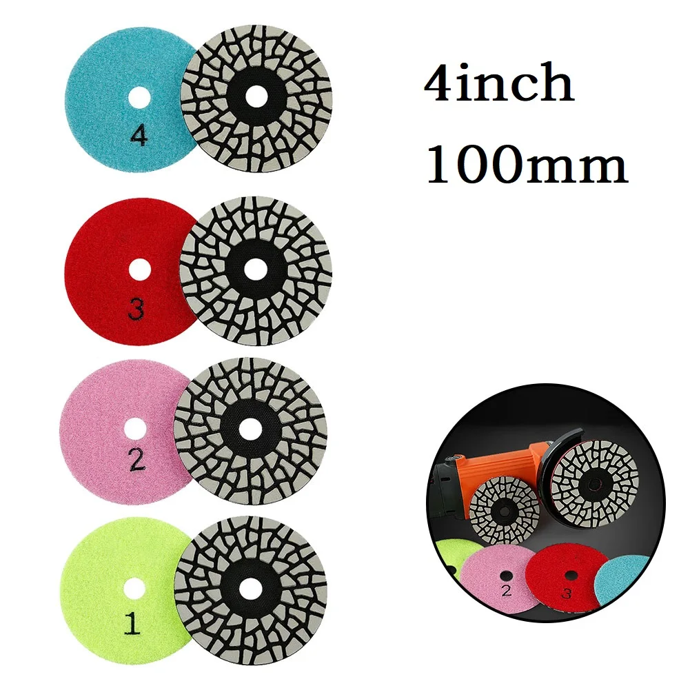 1PC 4" Dry Diamond Polishing Pad Flexible Grinding Discs For Granite Marble Stone Concrete Floor Polishing Tool Abrasive Disc
1PC 4" Dry Diamond Polishing Pad Flexible Grinding Discs For Granite Marble Stone Concrete Floor Polishing Tool Abrasive Disc