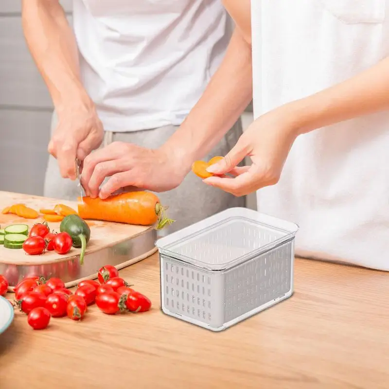 Fruit Container Produce Saver Containers For Refrigerator Dust-proof Refrigerator Drain Box Kitchen Supplies
Fruit Container Produce Saver Containers For Refrigerator Dust-proof Refrigerator Drain Box Kitchen Supplies