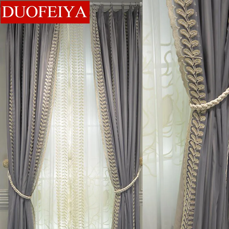 New Modern Exquisite Pure Color Simple Embroidery Shading High Quality Customization Curtains for Living Dining Room Bedroom 
New Modern Exquisite Pure Color Simple Embroidery Shading High Quality Customization Curtains for Living Dining Room Bedroom