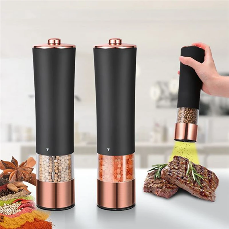 2PCS Automatic Salt Pepper Grinder Electric Spice Mill Battery Powered Adjustable Coarseness Pepper Mill Kitchen Tools
2PCS Automatic Salt Pepper Grinder Electric Spice Mill Battery Powered Adjustable Coarseness Pepper Mill Kitchen Tools