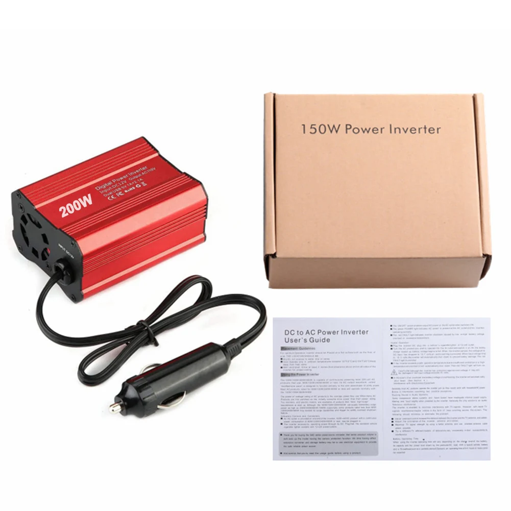 200W Car Power Inverter 12V 220V And AC Converter 110v Auto Charger Converter For Charging On-board Electronic Products Parts
200W Car Power Inverter 12V 220V And AC Converter 110v Auto Charger Converter For Charging On-board Electronic Products Parts
