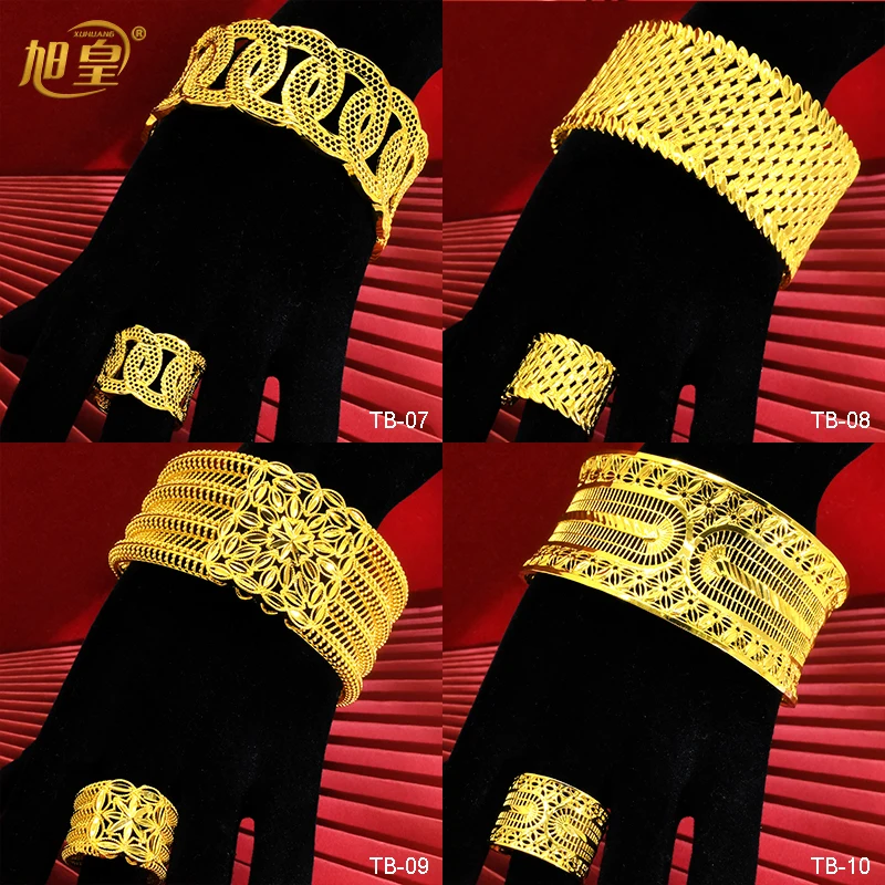 XUHUANG Dubai Exquisite Bangles With Ring Arabic Women Charm 24K Plated Gold Bangles Bracelet Wedding Anniversary Jewelry Gifts
XUHUANG Dubai Exquisite Bangles With Ring Arabic Women Charm 24K Plated Gold Bangles Bracelet Wedding Anniversary Jewelry Gifts