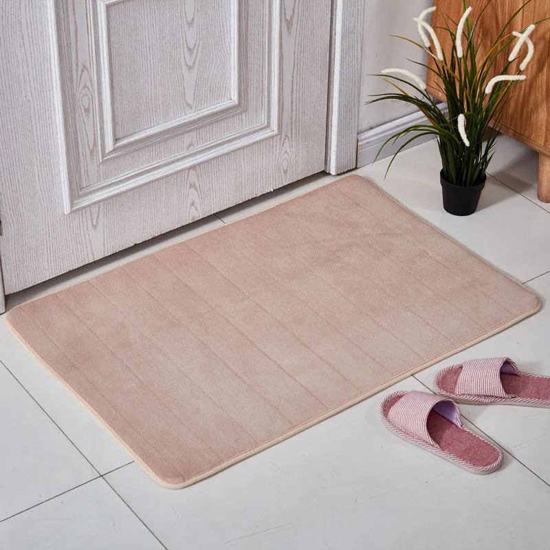 

Toilet Bath Mat Coral Fleece Carpet Water Absorption Nonslip Memory Foam Absorbent Washable Rug Toilet Floor bathroom Rug Pad