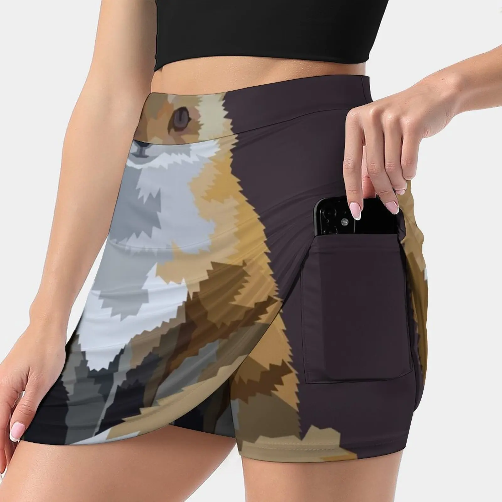 

Fox Women's skirt Y2K Summer Clothes 2022 Kpop Style Trouser Skirt With Pocket Fox Animal Nature Fox Art Vector Fox Vector