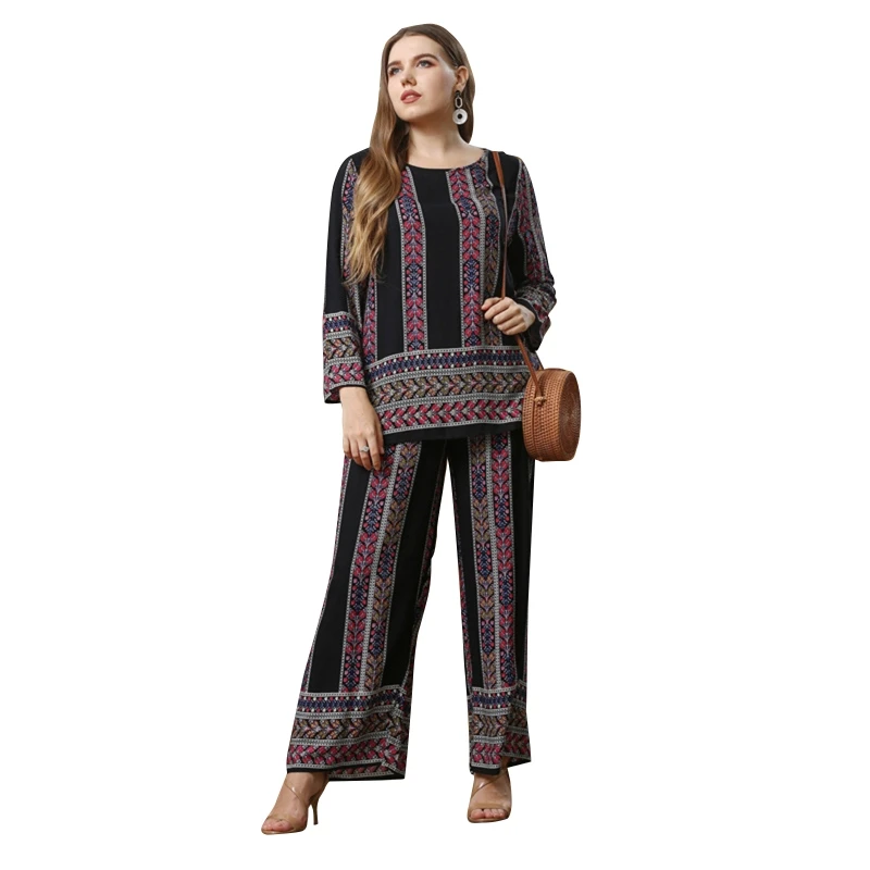 New style Women Long Sleeve Round Neck Pajamas Set Vintage Striped Printed Loose Sleepwear
New style Women Long Sleeve Round Neck Pajamas Set Vintage Striped Printed Loose Sleepwear