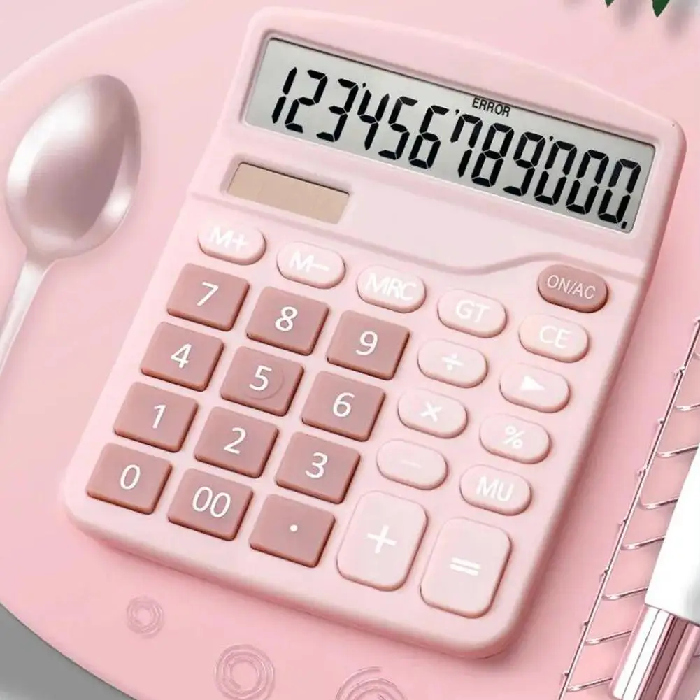 12 Digits Electronic Calculator Solar Calculator Dual Power Supply Calculator for Home Office School Financial Accounting Tools
12 Digits Electronic Calculator Solar Calculator Dual Power Supply Calculator for Home Office School Financial Accounting Tools