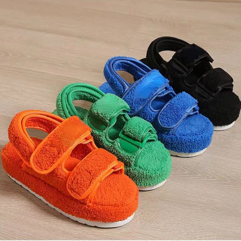 Fur Sandals Women 2022 Large Size Warm Cotton Round Toe Thick Bottom Shoes Solid Color Open Toe Flats Sandalias Romanas Mujer
Fur Sandals Women 2022 Large Size Warm Cotton Round Toe Thick Bottom Shoes Solid Color Open Toe Flats Sandalias Romanas Mujer