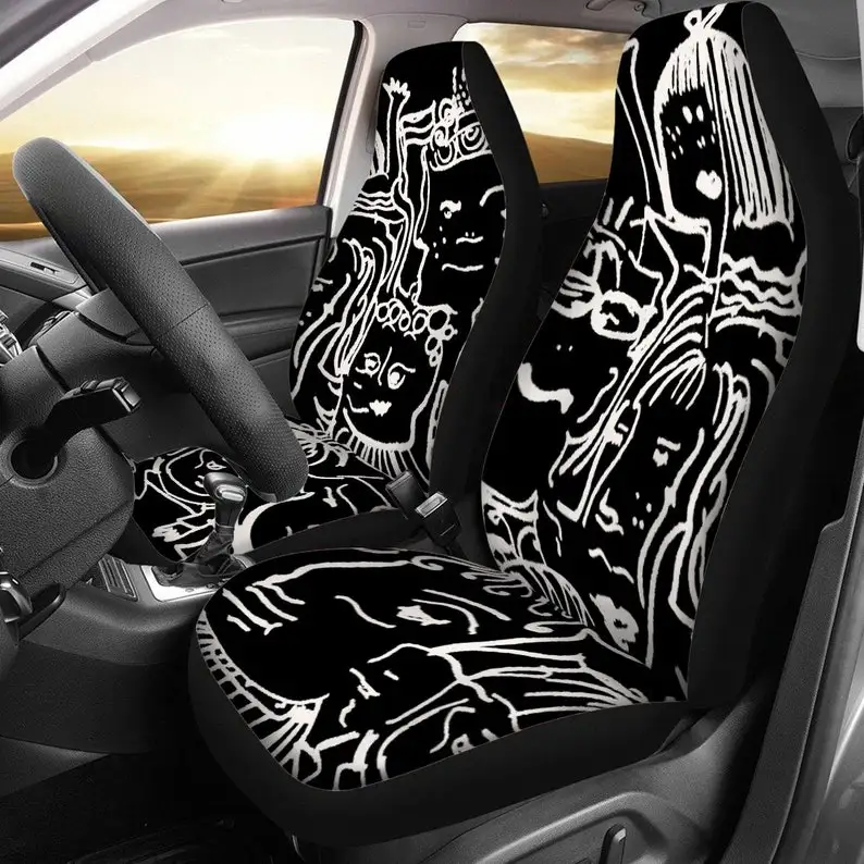 Black With White Line Art Designer Universal Car Seat Cover With Thickened Back, Funky Decor
Black With White Line Art Designer Universal Car Seat Cover With Thickened Back, Funky Decor