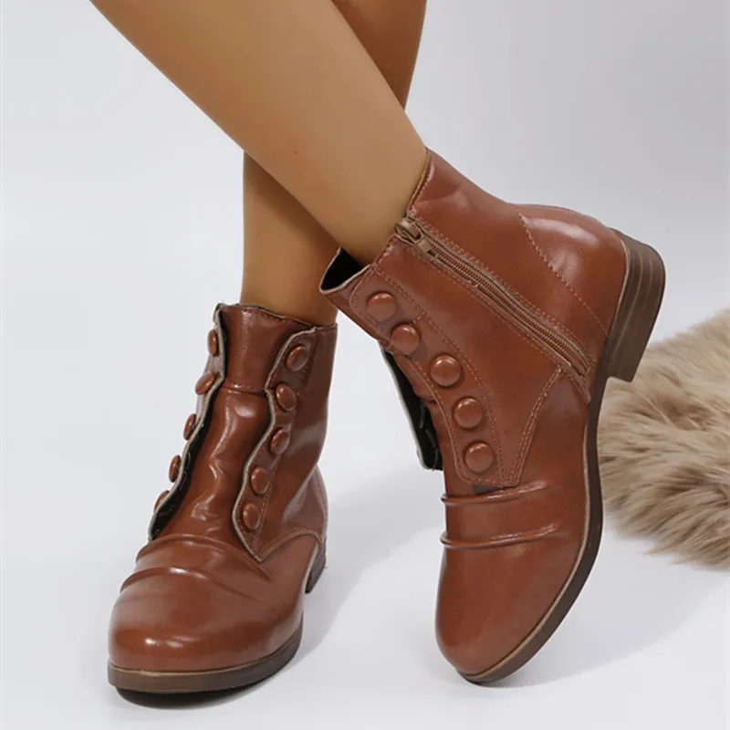 Женские ботильоны из натуральной кожи, модные плиссированные полусапожки, теплая мягкая Повседневная Уличная обувь на плоской подошве, бол... 
Женские ботильоны из натуральной кожи, модные плиссированные полусапожки, теплая мягкая Повседневная Уличная обувь на плоской подошве, бол...