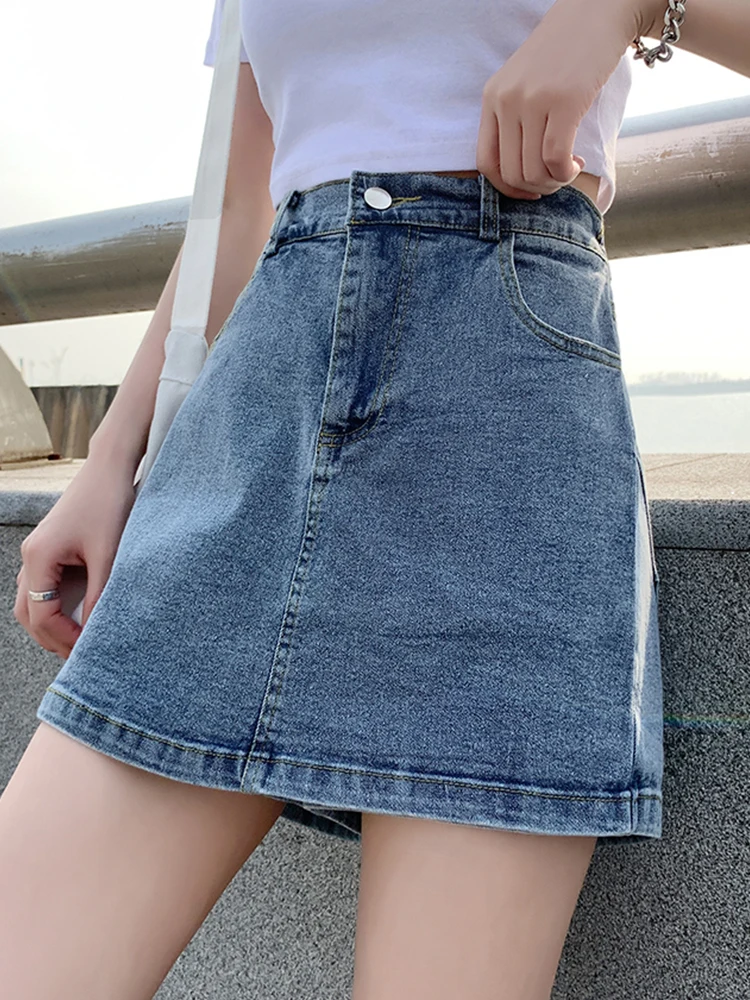 Tight And Thin Bag Hip Denim Short Skirt Fat Girl Elastic Fake Two-Piece Jeans Skirt 2022 Summer Fashion Korean Women Clothing
Tight And Thin Bag Hip Denim Short Skirt Fat Girl Elastic Fake Two-Piece Jeans Skirt 2022 Summer Fashion Korean Women Clothing