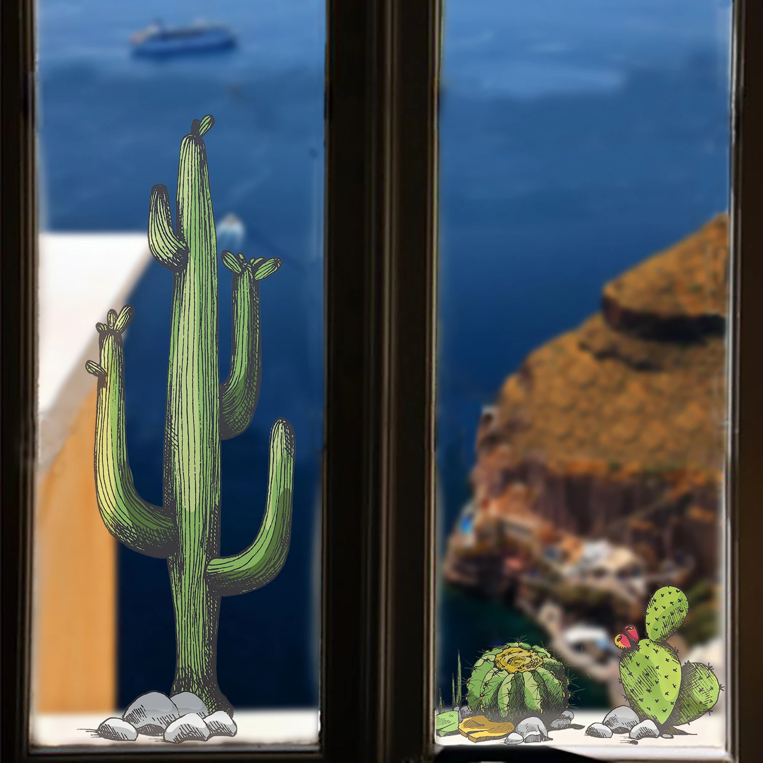 Kizcozy Urban Single Large Cactus Window Film Decorative Double-sided Thickened Static Window Cling Sticker for Home Glass Decor
Kizcozy Urban Single Large Cactus Window Film Decorative Double-sided Thickened Static Window Cling Sticker for Home Glass Decor