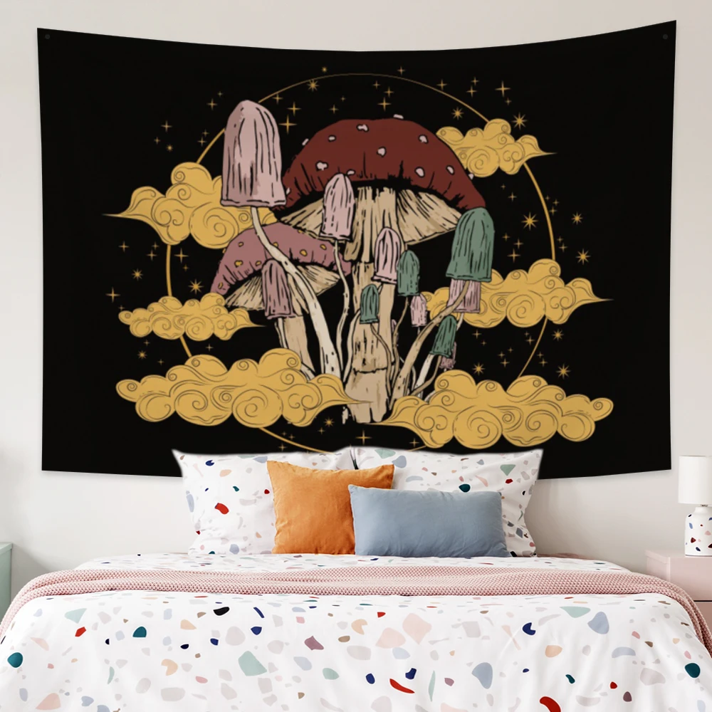 Colourful Psychedelic Mushroom Tapestry Fabric Hippie Bohemian Wall Hanging Living Room Decoration Table Cover Yoga Bed Sheet
Colourful Psychedelic Mushroom Tapestry Fabric Hippie Bohemian Wall Hanging Living Room Decoration Table Cover Yoga Bed Sheet