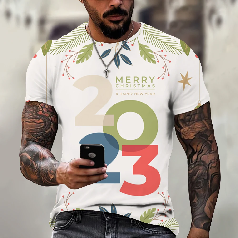 2023 New Year Men's T-shirt Casual Sweatshirt Oversized Round Neck Short Sleeve Pullover Tops Tees Loose Large Unisex Clothing
2023 New Year Men's T-shirt Casual Sweatshirt Oversized Round Neck Short Sleeve Pullover Tops Tees Loose Large Unisex Clothing