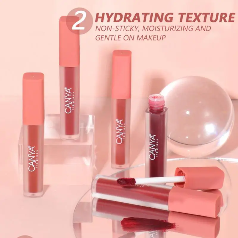 Набор жидкой помады, Матовая жидкая помада, набор для макияжа, бархатистая жидкая матовая бархатистая водостойкая долговечная антипригарн...