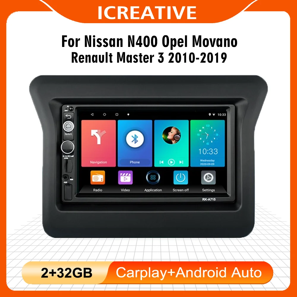 Для Nissan N400 Opel Movano Renault Master III 3 2010-2019 7 дюймов 2 Din Android радио Автомобильный мультимедийный плеер GPS навигация
Для Nissan N400 Opel Movano Renault Master III 3 2010-2019 7 дюймов 2 Din Android радио Автомобильный мультимедийный плеер GPS навигация