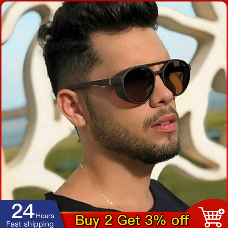 NEW Classic Glasses Gothic Steampunk Fishing Sunglasses Men's Vintage Sun Glasses For Men Punk Oculos De Sol Gafas UV400 Sports
NEW Classic Glasses Gothic Steampunk Fishing Sunglasses Men's Vintage Sun Glasses For Men Punk Oculos De Sol Gafas UV400 Sports