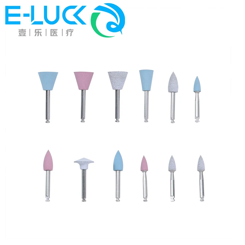 

12pcs Dental Silicone Rubber Burs Polishing Grinding Heads Teeth Composite Flnish and Polish for Low-speed Machine