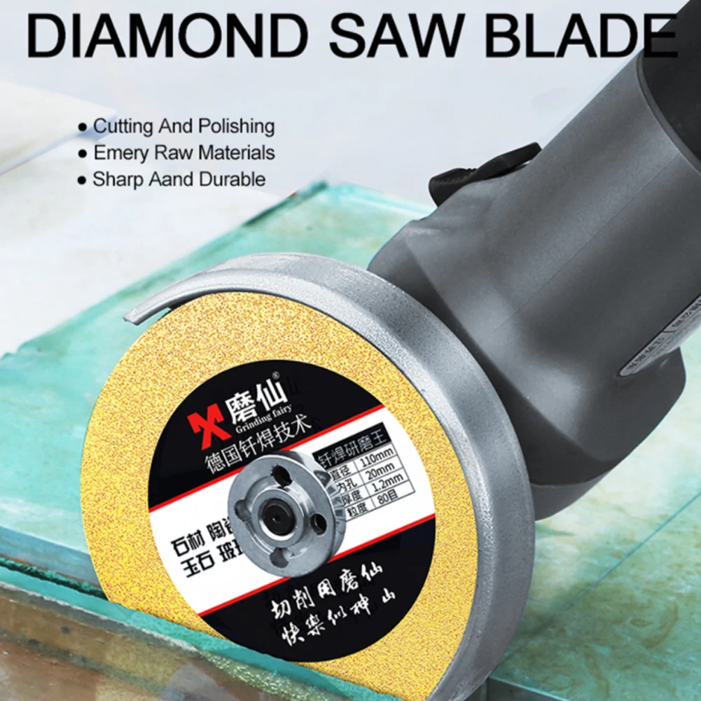 110mm Diamond Disc Saw Blade Ceramic Tile Ordinary Glass Jade Marble Polishing Cutting Blade Sharp Durable Brazing Grinding
110mm Diamond Disc Saw Blade Ceramic Tile Ordinary Glass Jade Marble Polishing Cutting Blade Sharp Durable Brazing Grinding