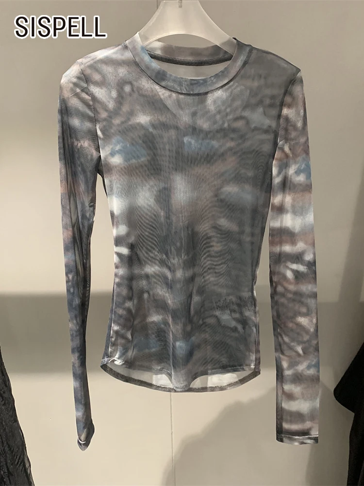 SISPELL Y2k Slim Sheer T Shirt For Women Round Neck Long Sleeve Pullover Spliced Mesh Hit Color T Shirts Female Fashion New 2023
SISPELL Y2k Slim Sheer T Shirt For Women Round Neck Long Sleeve Pullover Spliced Mesh Hit Color T Shirts Female Fashion New 2023