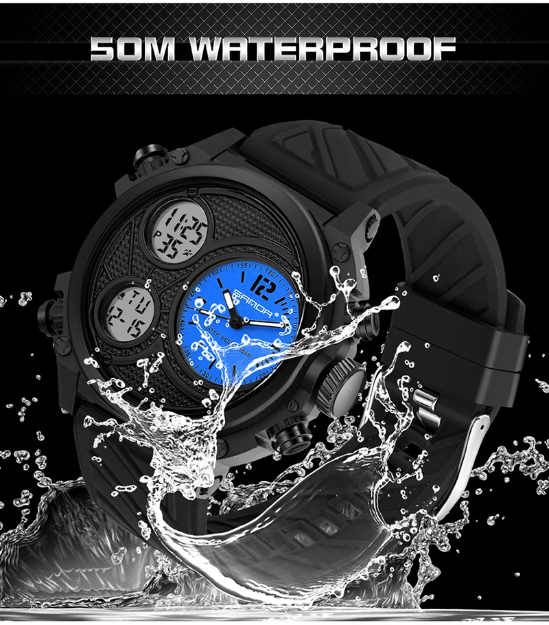 

SANDA Top Brand Luxury Sports Men's Watches Waterproof Military Quartz Watch For Men Wristwatch Clock relogio masculino 3002