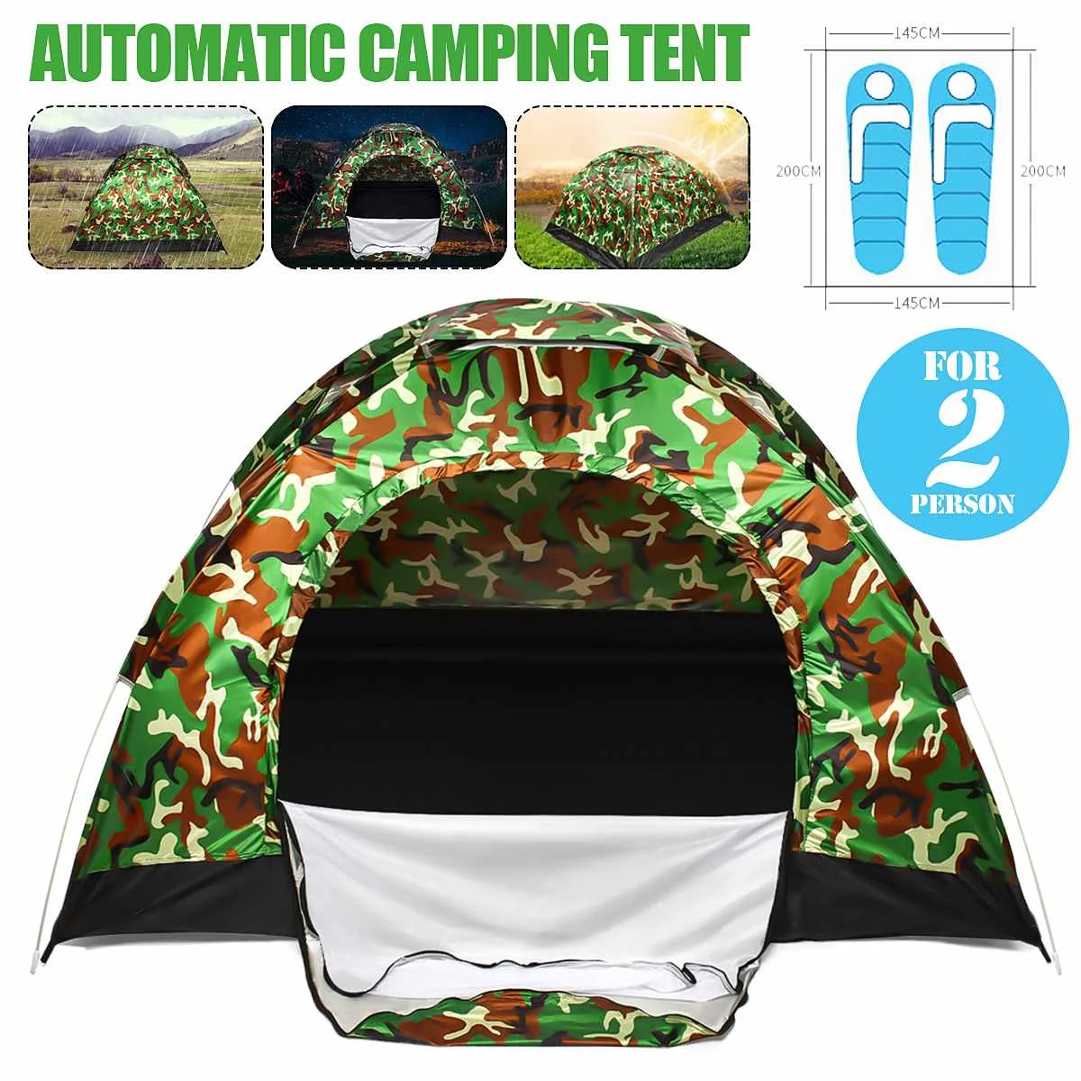 Double Deck Tent 2-3 People Automatic Outdoor Camping Tent Backpack Tent Waterproof Sunshade Indoor And Outdoor Park Lawn Tent
Double Deck Tent 2-3 People Automatic Outdoor Camping Tent Backpack Tent Waterproof Sunshade Indoor And Outdoor Park Lawn Tent