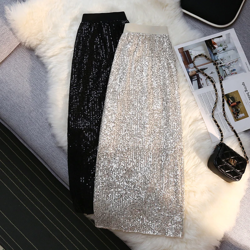 Temperament Skirt Women's Summer Bag Hip Skirt Starlight Sparkling Sequined A-line Skirt High Waist Slimming One-step Skirt
Temperament Skirt Women's Summer Bag Hip Skirt Starlight Sparkling Sequined A-line Skirt High Waist Slimming One-step Skirt