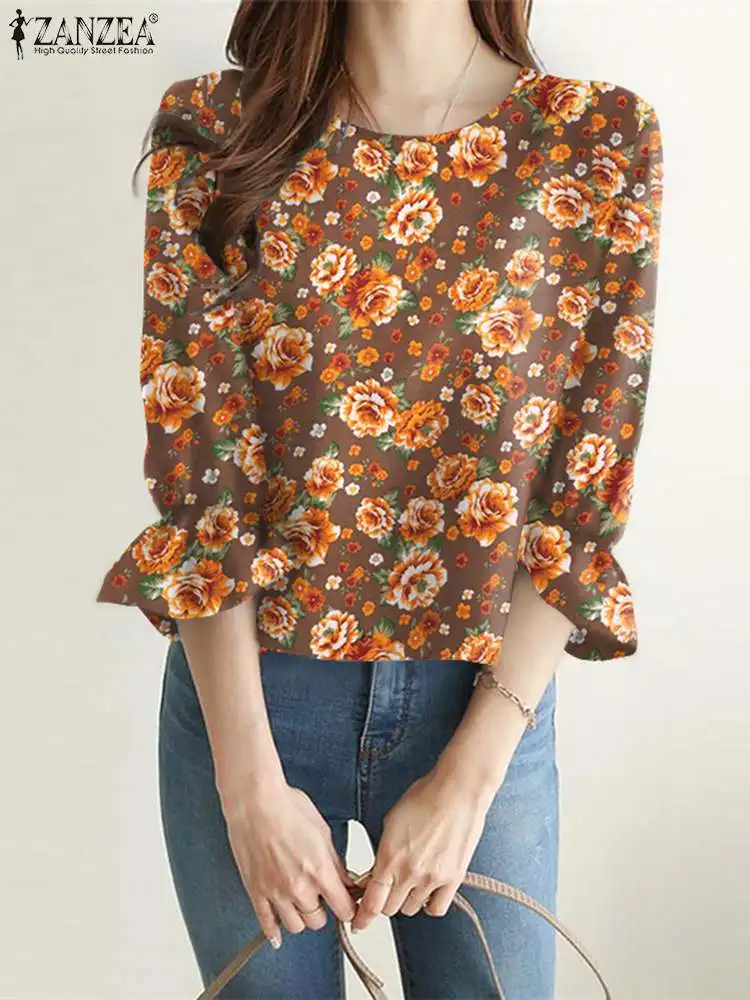 ZANZEA Female Summer Floral Printed Women Blouse Bohemian Flare Sleeve O-Neck Tops Casual Elegant Holiday Beach Blouses Blusas
ZANZEA Female Summer Floral Printed Women Blouse Bohemian Flare Sleeve O-Neck Tops Casual Elegant Holiday Beach Blouses Blusas