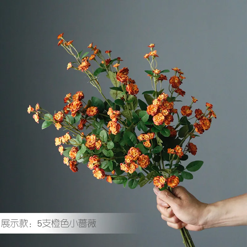Champagne 6 Pieces Long Branch Small Artificial Rose Simulation Flower Silk Fake Flower Decoration Ornament Wedding Bouquet
Champagne 6 Pieces Long Branch Small Artificial Rose Simulation Flower Silk Fake Flower Decoration Ornament Wedding Bouquet