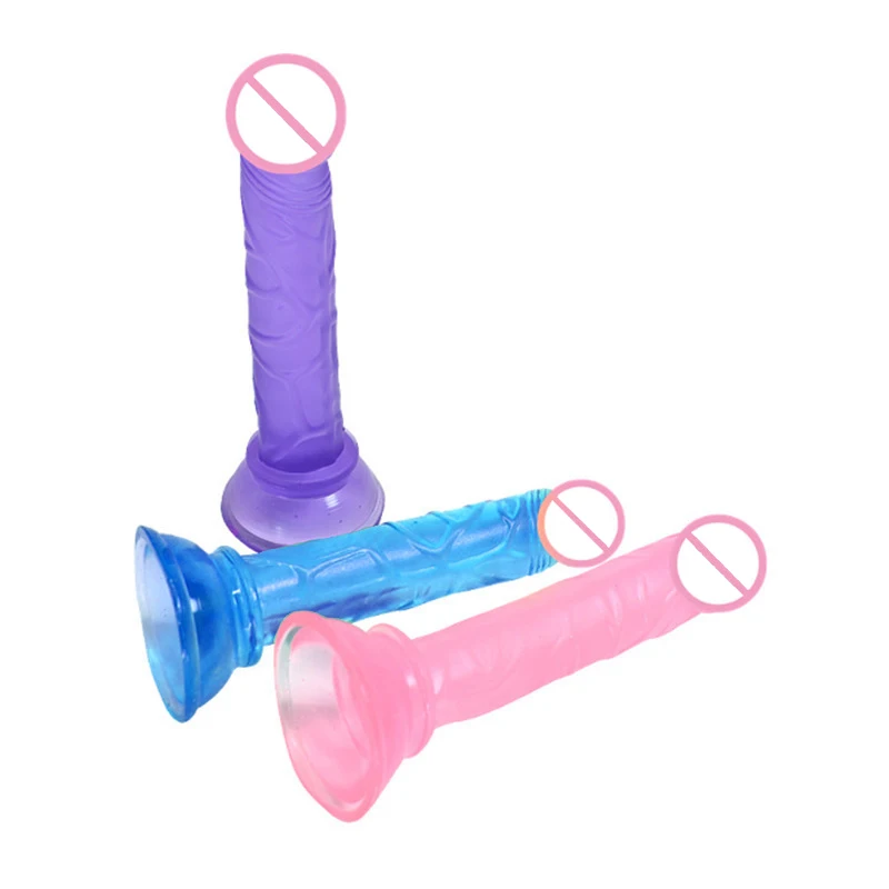 

Anal Plug Sex Toys For Women Masturbator Cheap And Good Quality Mini Soft Jelly Dildos Small Artificial Sucker Cup Penis Vagina