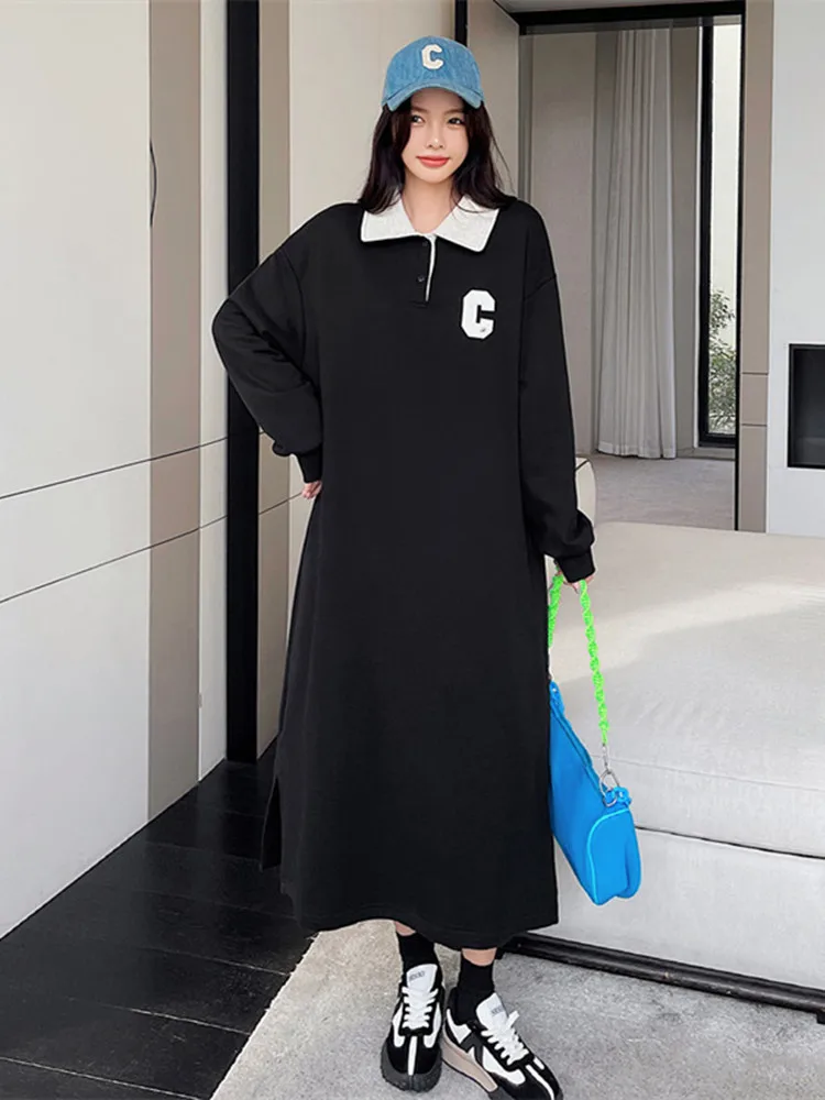 2023 Spring New POLO Neck Long Sleeve Women's Dress Temperament Long Skirt
2023 Spring New POLO Neck Long Sleeve Women's Dress Temperament Long Skirt
