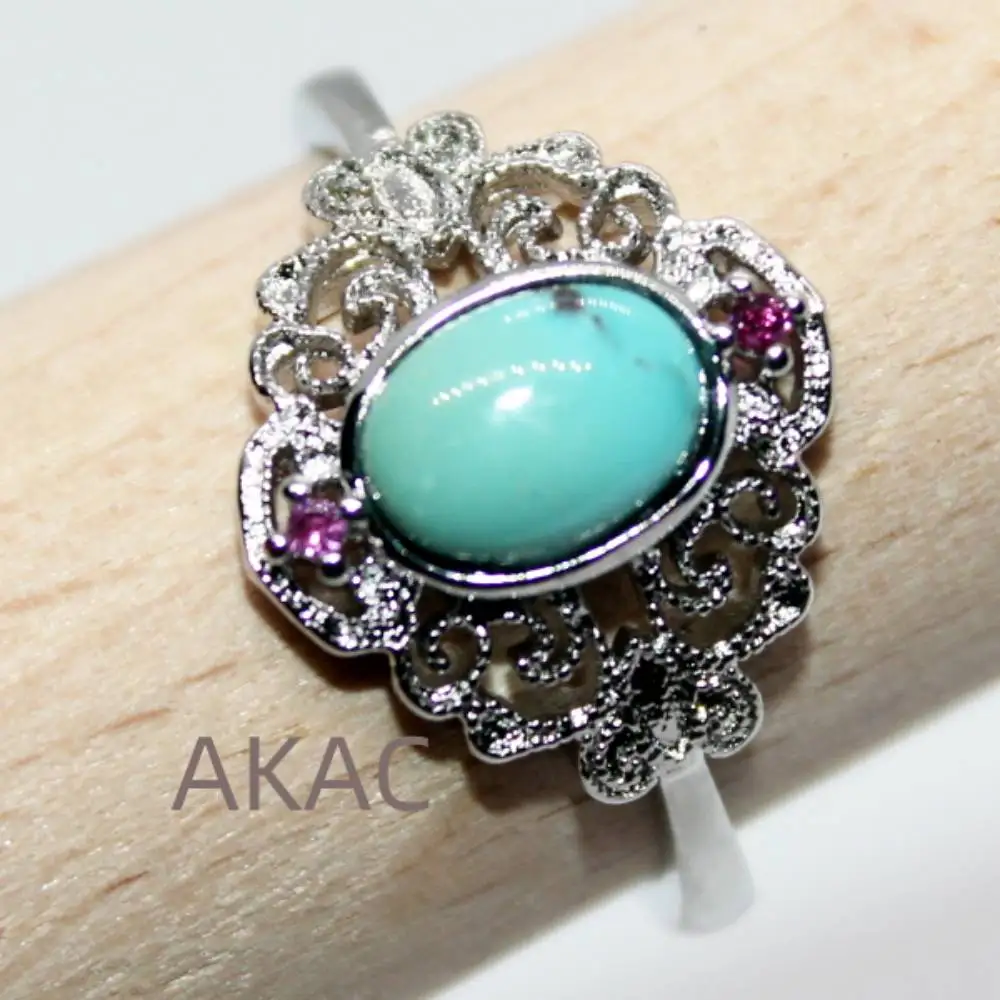 3rings 100% Natural rare original turquoise white copper adjustable ring stone size approx5*7mm
3rings 100% Natural rare original turquoise white copper adjustable ring stone size approx5*7mm