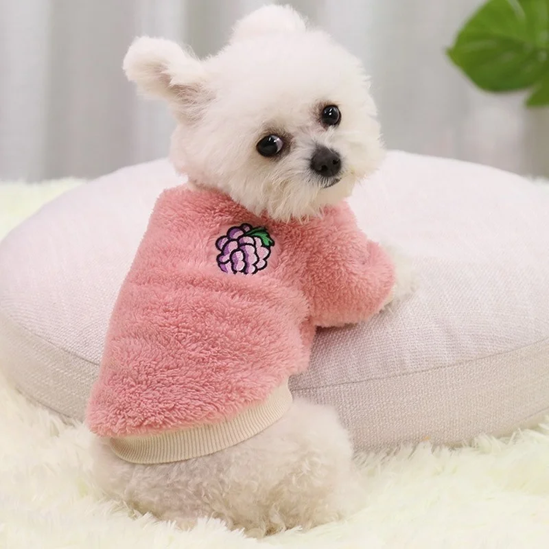 2022 Autumn Winter Pet Dog Plush Warm Sweater Cute Avocado Watermelon Grape Orange Embroidered Hoodie Clothes for Small Dog Cats
2022 Autumn Winter Pet Dog Plush Warm Sweater Cute Avocado Watermelon Grape Orange Embroidered Hoodie Clothes for Small Dog Cats