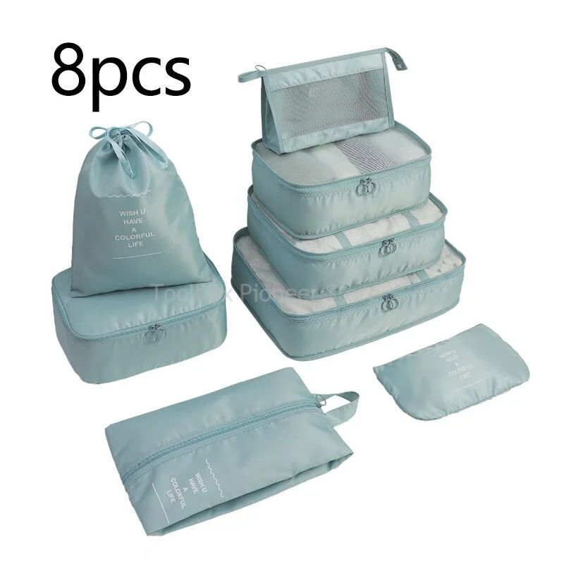 8Pcs/set Organizer Bags For Travel Organizer Pack Travel Luggage Organizer For Clothes In A Suitcase Waterproof Wash Bag
8Pcs/set Organizer Bags For Travel Organizer Pack Travel Luggage Organizer For Clothes In A Suitcase Waterproof Wash Bag