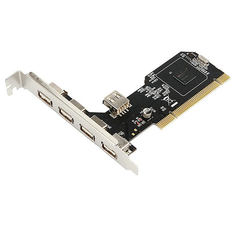 

Плата расширения PCI-USB2.0, настольная плата расширения PCI-5 USB2.0 480Mbp HUB NEC, плата расширения чипа