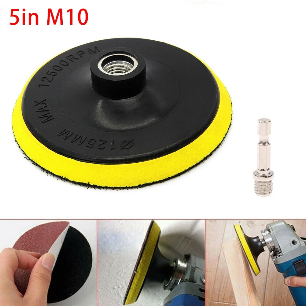 5‘’ Rotary Backup Buffing Pad Hook And Loop Sanding Disc M10 Thread Drill Adapter For Air Grinder Grinding Polishing Power Tools
5‘’ Rotary Backup Buffing Pad Hook And Loop Sanding Disc M10 Thread Drill Adapter For Air Grinder Grinding Polishing Power Tools
