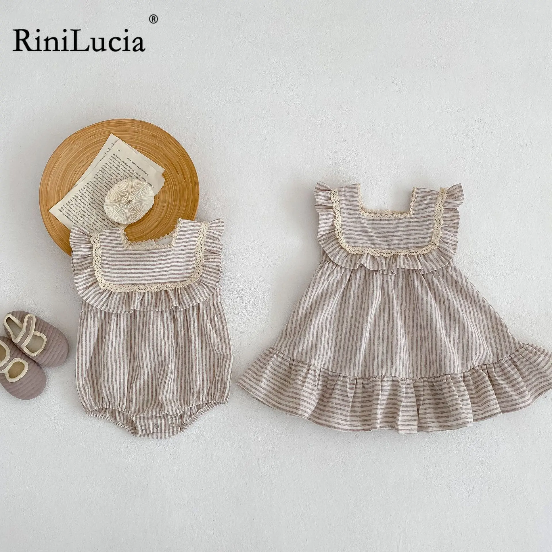 Newborn Baby Toddler Rompers Dress Girl Spring Summer Striped Lace Ruffles Jumpsuit Kids Children Sleeveless Bodysuit
Newborn Baby Toddler Rompers Dress Girl Spring Summer Striped Lace Ruffles Jumpsuit Kids Children Sleeveless Bodysuit