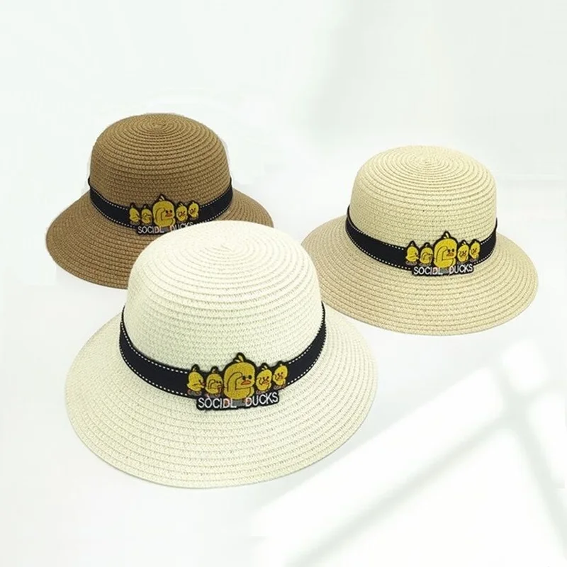 

Детская соломенная шляпа принцессы для мальчиков и девочек, пляжная шляпа от солнца для улицы, солнцезащитные Панамы, летние детские шляпы ...
