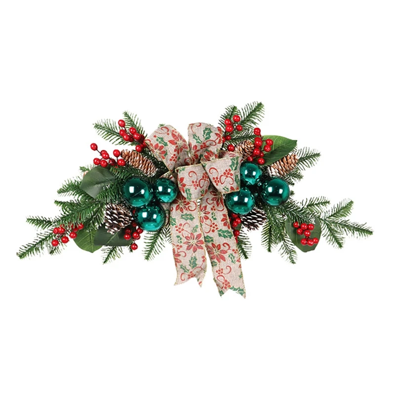 Christmas Swag Wreath Pine Cone Ball Door Mount Teardrop Swag Wreath New Year Hanging Wall Tabletop Chair Decoration
Christmas Swag Wreath Pine Cone Ball Door Mount Teardrop Swag Wreath New Year Hanging Wall Tabletop Chair Decoration
