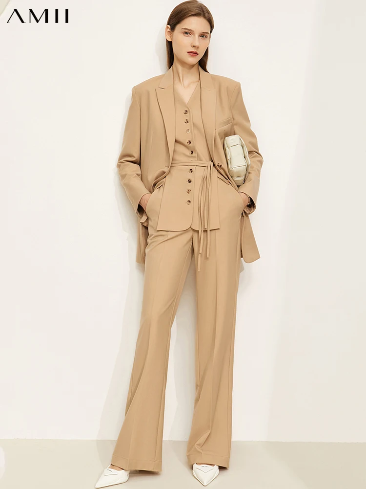 Amii Minimalism Women Blazer Set Fashion Blazer Coat Vneck Buttons Vest Women's Pants Elegant Female Clothing Lady Suit 12170408
Amii Minimalism Women Blazer Set Fashion Blazer Coat Vneck Buttons Vest Women's Pants Elegant Female Clothing Lady Suit 12170408