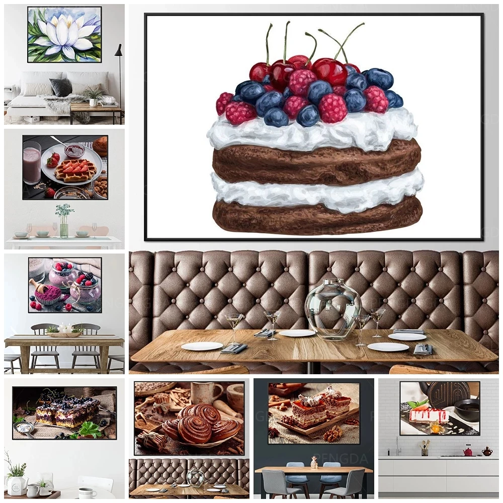Wall Art Printed Canvas Picture Nordic Strawberry Blueberry Fruit Cake Bread Dessert Modular Poster Painting Home Decor No Frame
Wall Art Printed Canvas Picture Nordic Strawberry Blueberry Fruit Cake Bread Dessert Modular Poster Painting Home Decor No Frame
