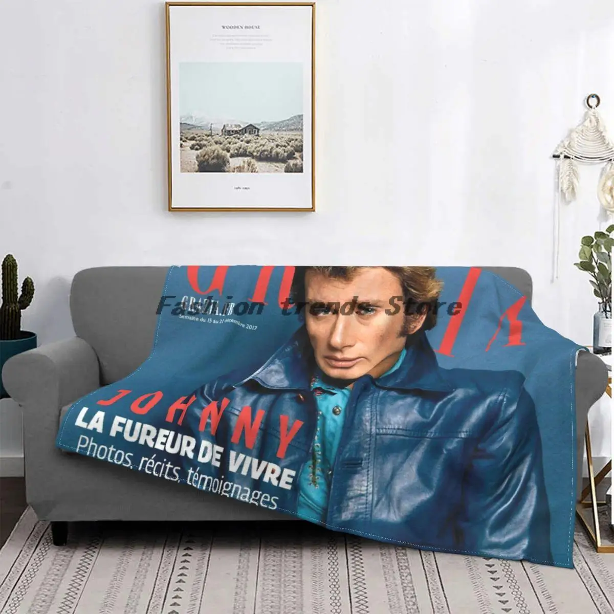 Johnny Hallyday On The Grazia Blankets Decembre 2017 Flannel Awesome Warm Throw Blanket for Bed Sofa Spring Autumn
Johnny Hallyday On The Grazia Blankets Decembre 2017 Flannel Awesome Warm Throw Blanket for Bed Sofa Spring Autumn