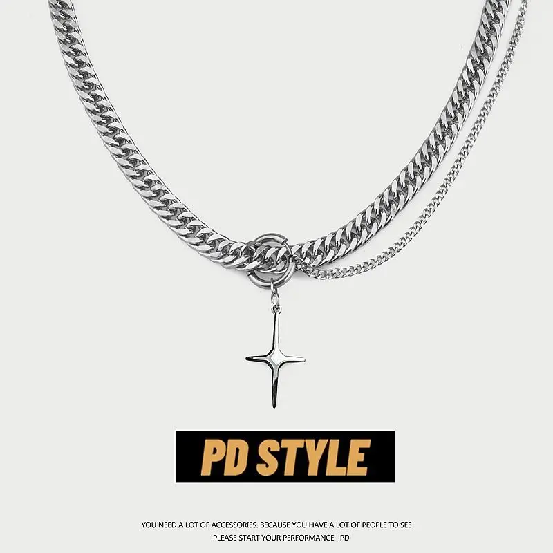 New Punk Loose American Hip Hop Titanium Steel Star Pendant Necklaces for Women Men Trendy Design Fashion Jewelry Wholesale
New Punk Loose American Hip Hop Titanium Steel Star Pendant Necklaces for Women Men Trendy Design Fashion Jewelry Wholesale