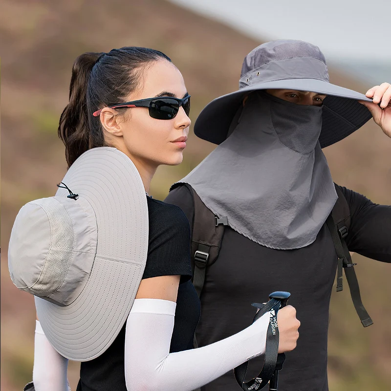 2023 summer outdoor mask big head cap sunscreen fisherman hat men and women mountaineering sun hat fishing sun hat
2023 summer outdoor mask big head cap sunscreen fisherman hat men and women mountaineering sun hat fishing sun hat