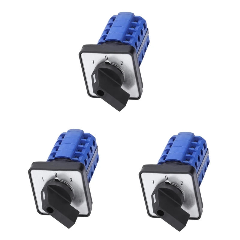 3X SZW26-20/D404.4 660V 20A 3 Position Panel Mounting Select Rotary Cam Changeover Switch
3X SZW26-20/D404.4 660V 20A 3 Position Panel Mounting Select Rotary Cam Changeover Switch