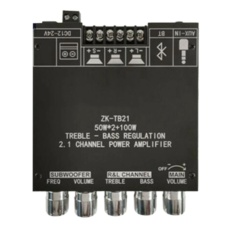 ZK-MT21 Audio Amplifier Board 50Wx2+100W 2.1 Channel Digital Power Amplifier Subwoofer Audio Stereo Amplifier Board
ZK-MT21 Audio Amplifier Board 50Wx2+100W 2.1 Channel Digital Power Amplifier Subwoofer Audio Stereo Amplifier Board